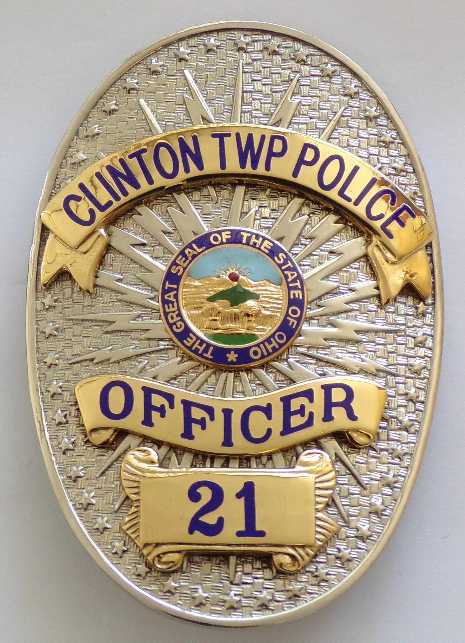 CLINTON TWP POLICE DEPARTMENT ER Badge